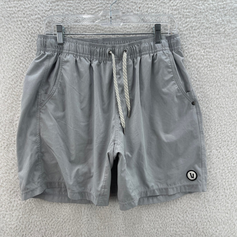 Vuori Shorts Mens Large Grey Short Lined Athleisure Gym Training Performance